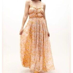 Intimately Free People Maxi Dress Gown Size XSmall Semi Sheer